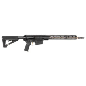 Large Frame Billet Core Elite AR15 rifle BLACK, right side on a white background