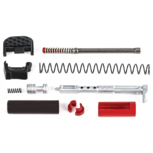 ZEV-PRO Upper Parts Kit, 9mm disassembled on a white background