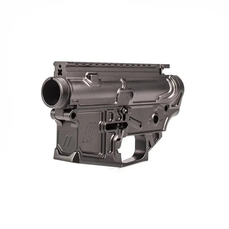 ZEV AR15 Billet Receiver Set, off left side on a white background