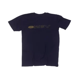 A navy ZEV World Tee.