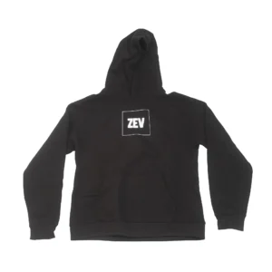 A black Zev Half Tone Hoodie.