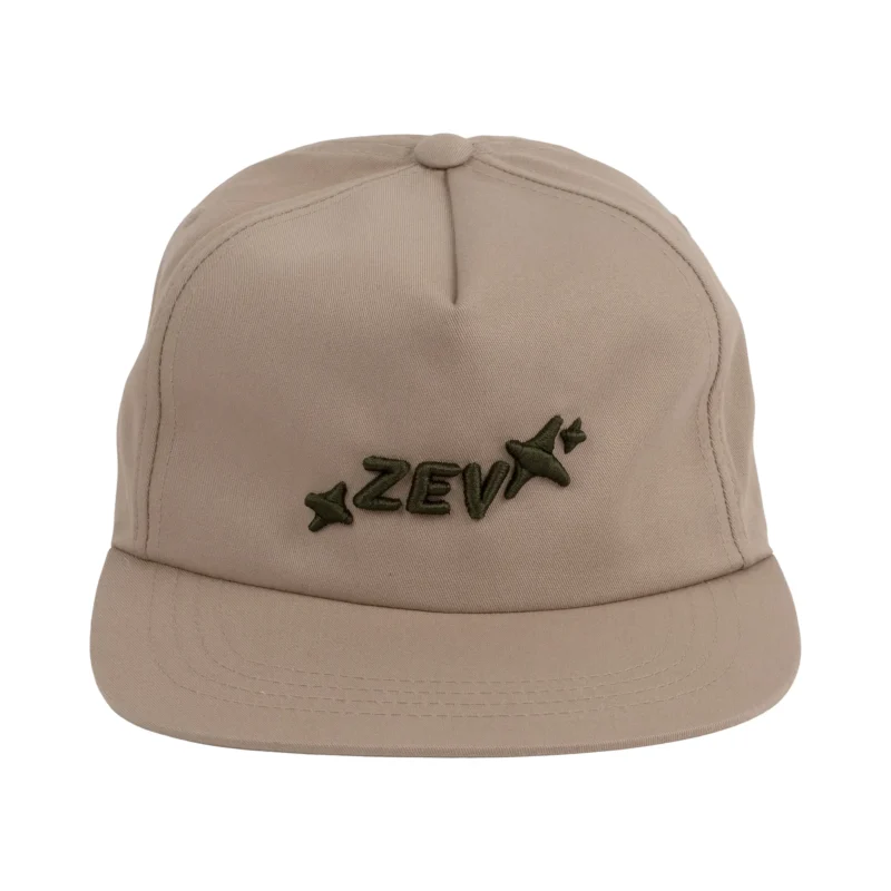 A khaki ZEV Star Hat.