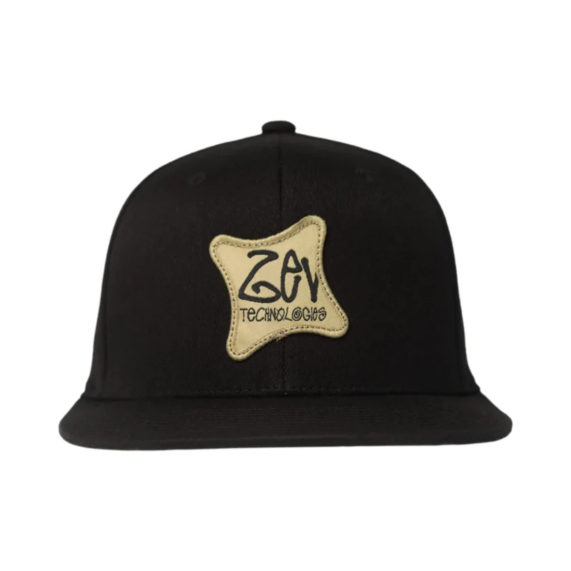 A black ZEV Ztussy hat.