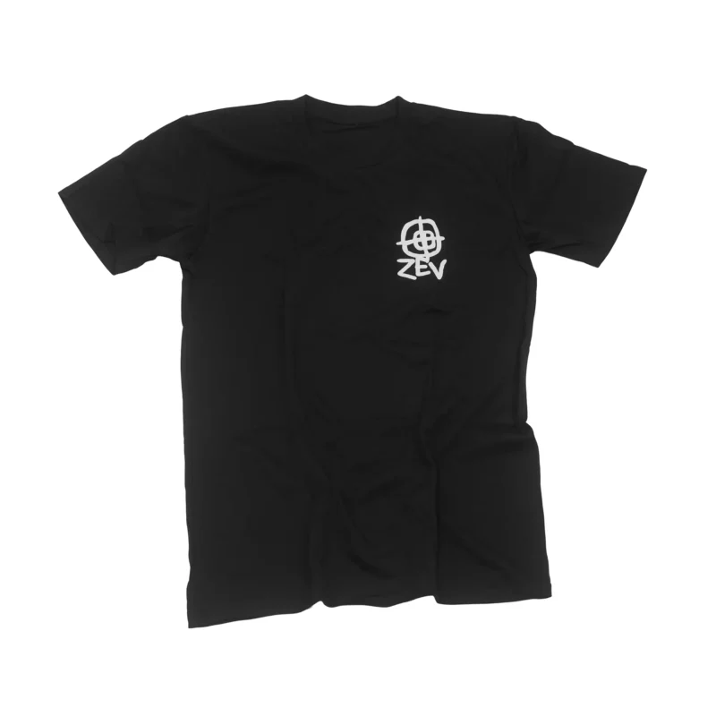 A black ZEV Target Tee