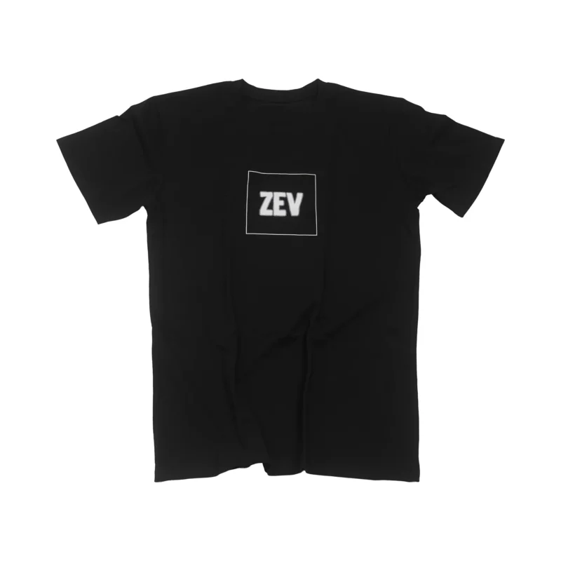 A black Zev Half Tone Tee.