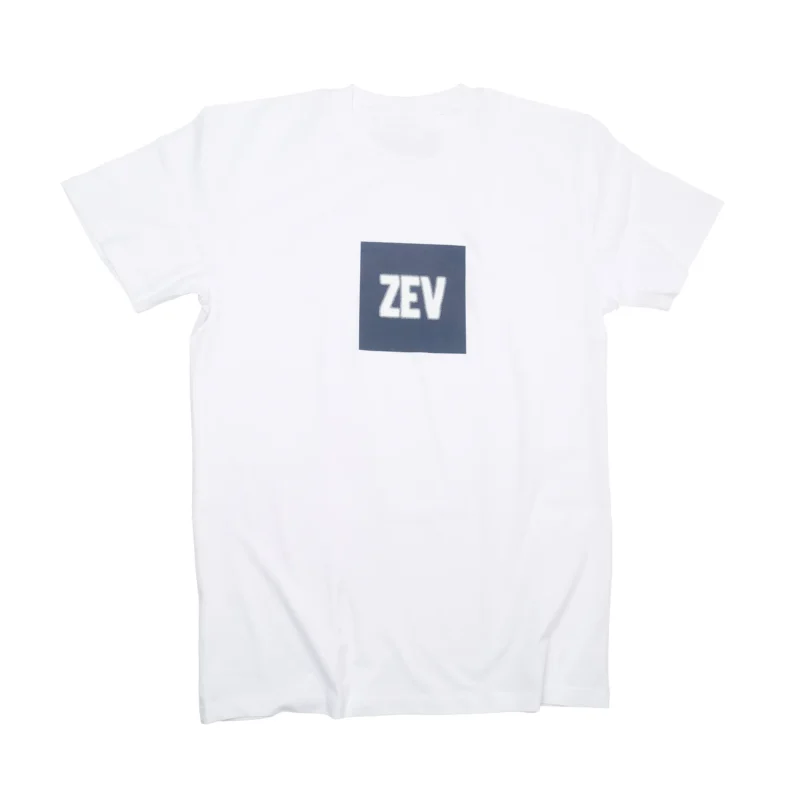 A white Zev Half Tone Tee