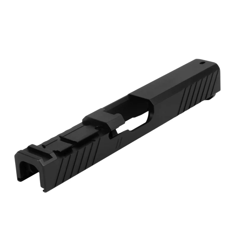 ZEV Z17 DUTY STRIPPED SLIDE WITH ACRO CUT FOR GLOCK 17 Gen 1-3 rear right side.