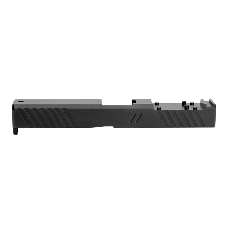 ZEV Z17 DUTY STRIPPED SLIDE WITH DeltaPoint Pro CUT FOR GLOCK 17 Gen 1-3. left view.