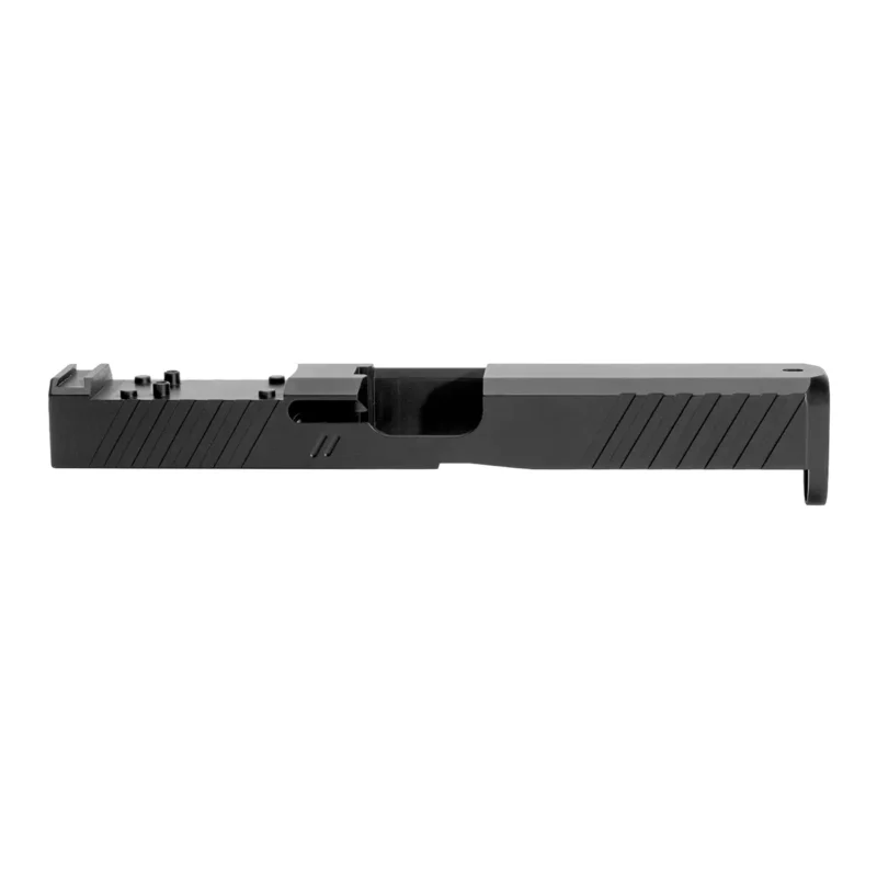 ZEV Z17 DUTY STRIPPED SLIDE WITH DeltaPoint Pro CUT FOR GLOCK 17 Gen 5. right view.