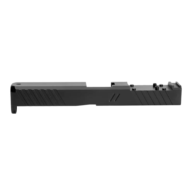 ZEV Z17 DUTY STRIPPED SLIDE WITH DeltaPoint Pro CUT FOR GLOCK 17 Gen 5. left view.
